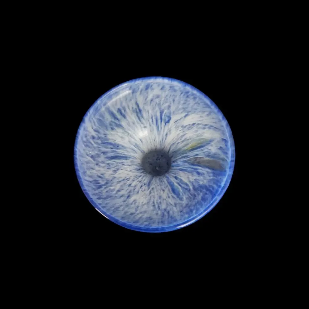 MA.VI Group Italian Art Glass Blue Swirl Bud Vase Candle Holder 10.5
